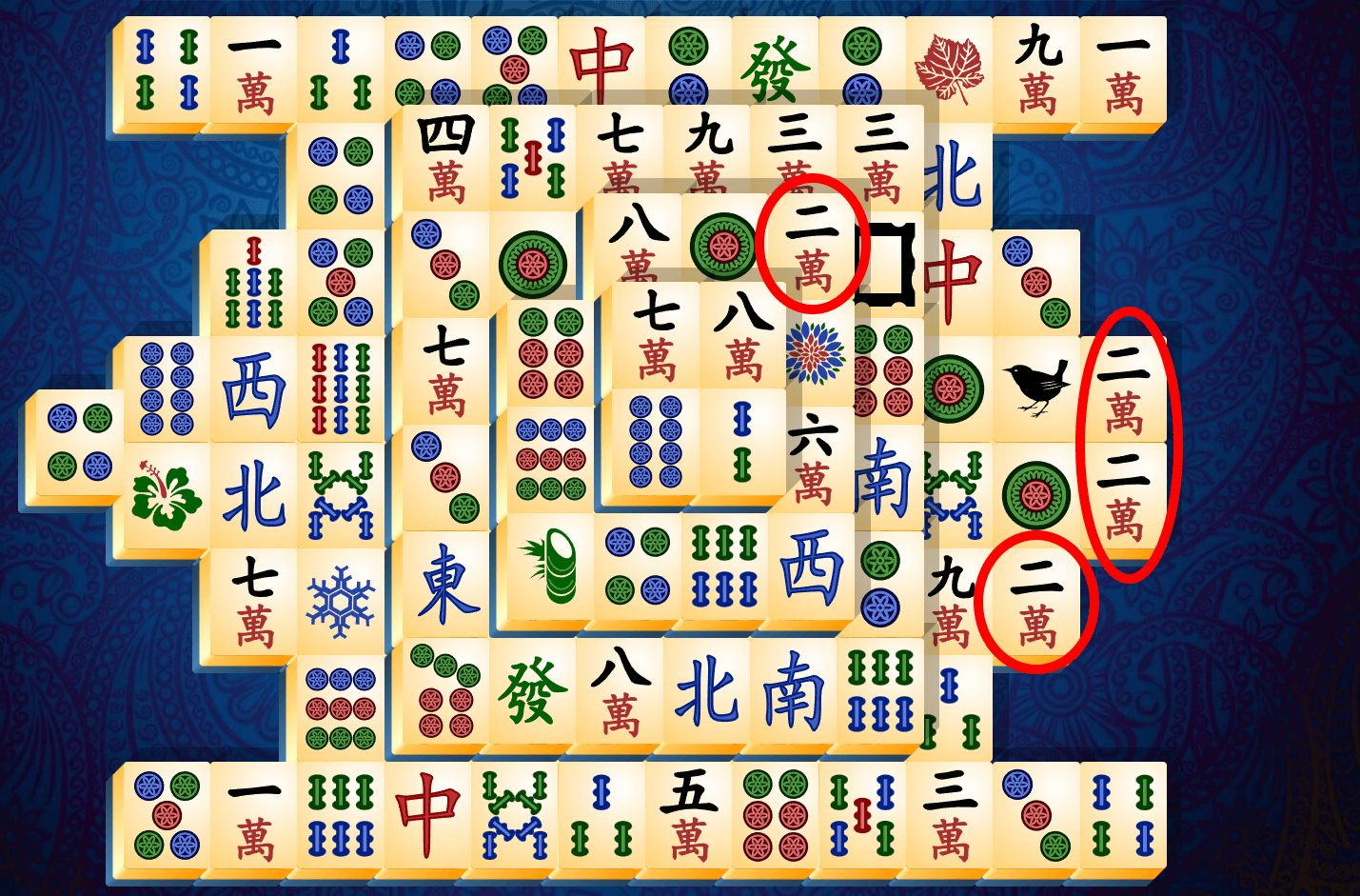 Anleitung zu Mahjong Solitär, Schritt 3